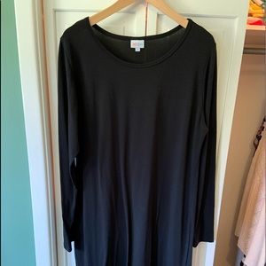 Black long sleeve Lularoe midi dress, 3x